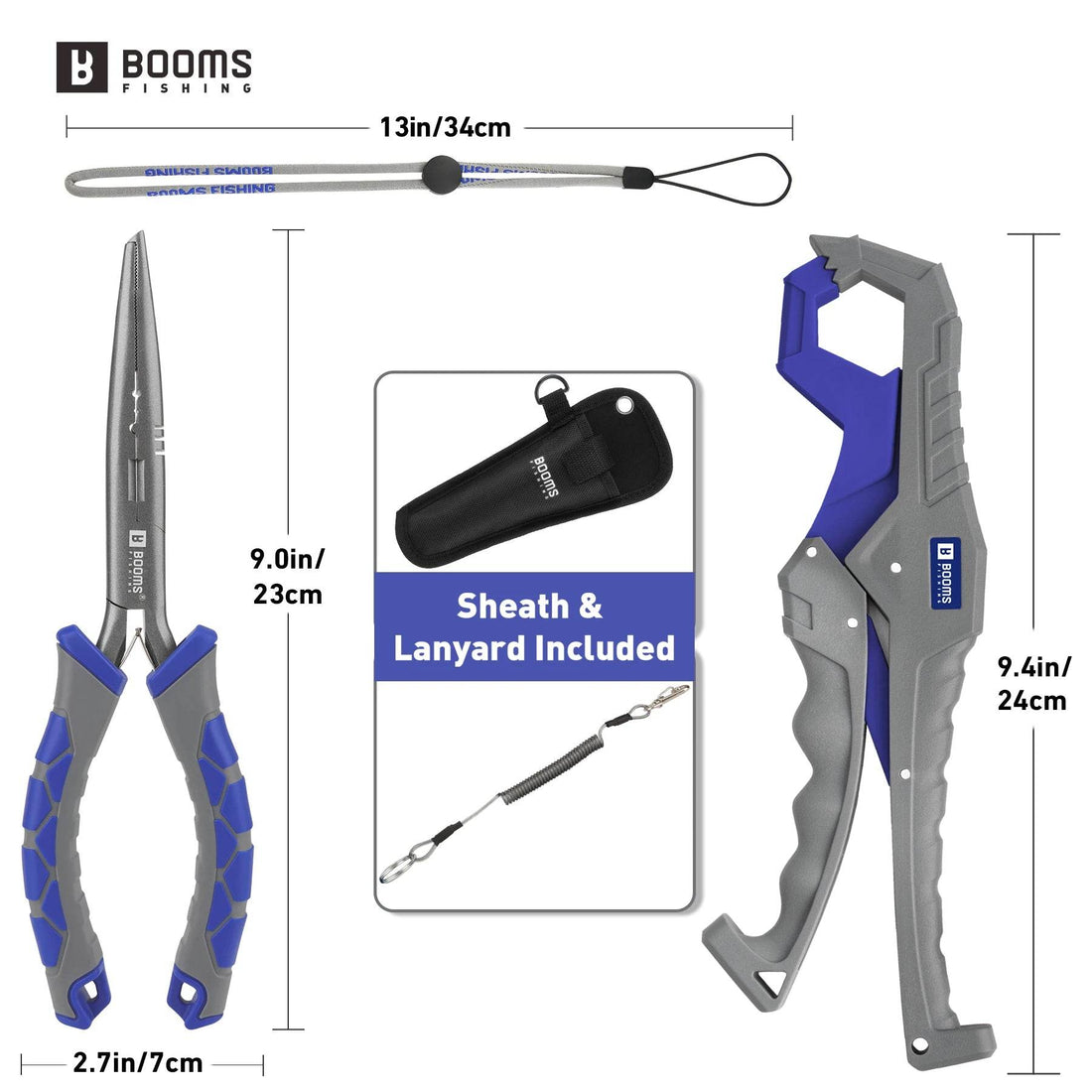 Booms Fishing 9in Pliers & 9.4in Fish Gripper Set - Fish & Cheaps | Fishing & Outdoor Gear