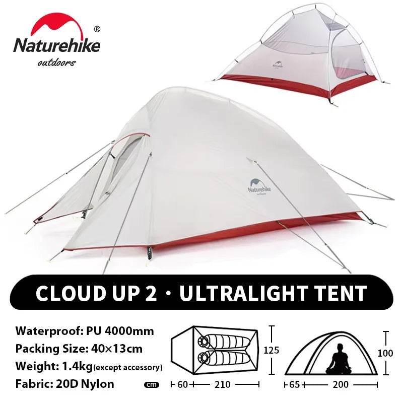 Naturehike Cloud Up 2 – Ultralight 2-Person Camping Tent - Fish & Cheaps | Fishing & Outdoor Gear
