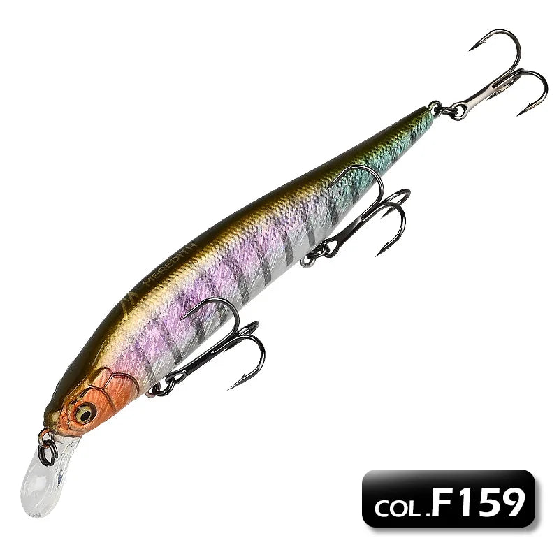 MEREDITH 115mm Slow Floating Jerkbaits Innovation Weight System for Pike Minnow Lures for Fishing Artificial Bait Fishing Bait