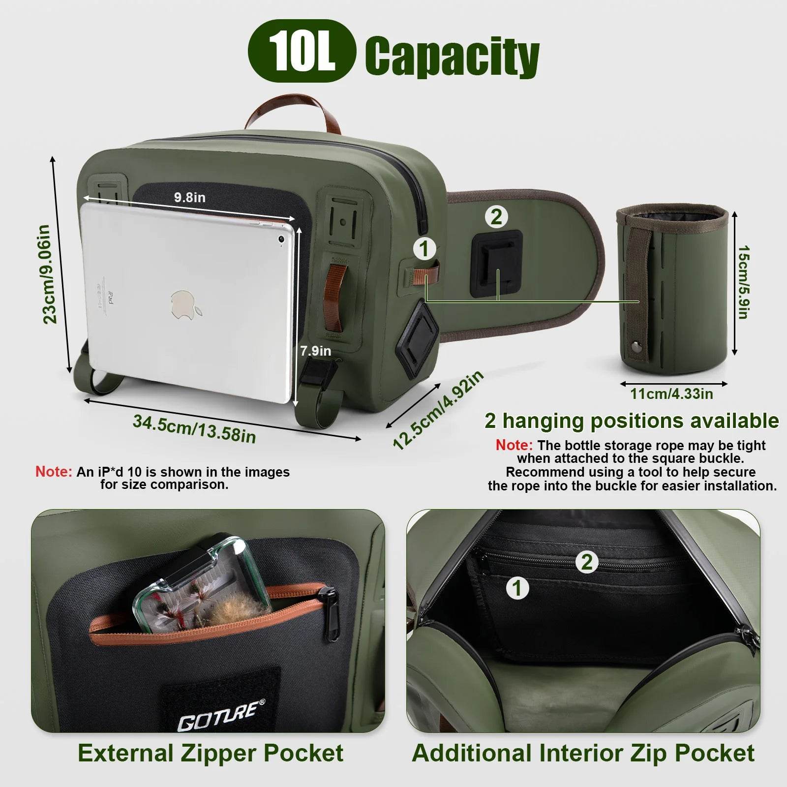 Goture Ultra Light Waterproof Fly Fishing Waist Bag - Fish & Cheaps | Fishing & Outdoor Gear