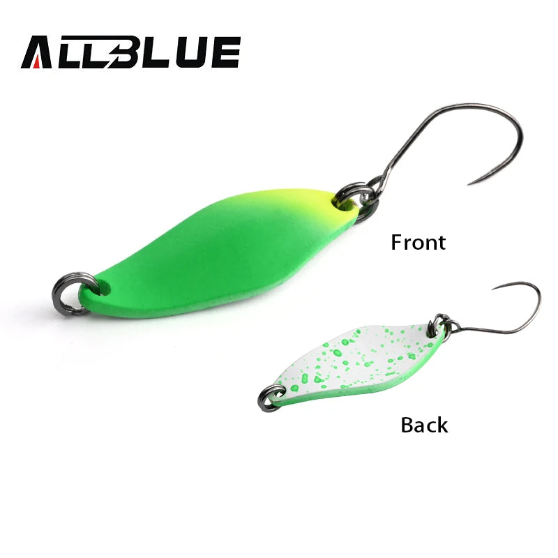 BLUX Fishing Lure 2.4g Mini Metal Spoon Area Trout Colorful Brass Copper Bait Freshwater Stream Tackle for Chub Perch Salmon