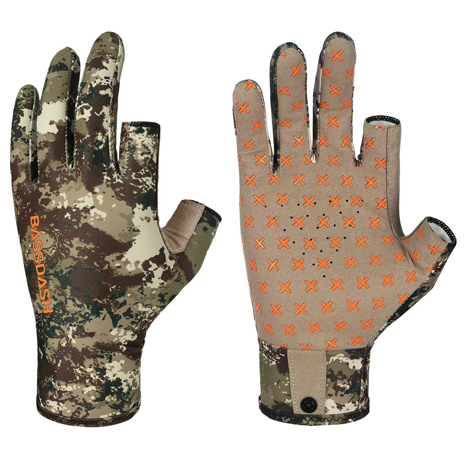 Bassdash Fingerless Camo Warm Weather Gloves - Fish & Cheaps | Fishing & Outdoor Gear