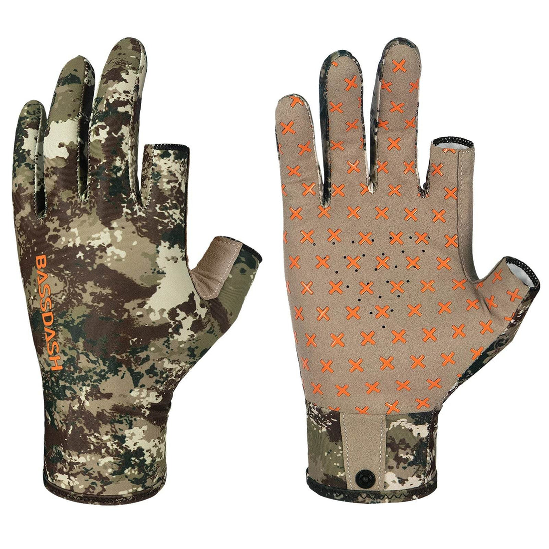 Bassdash Fingerless Camo Warm Weather Gloves - Fish & Cheaps | Fishing & Outdoor Gear