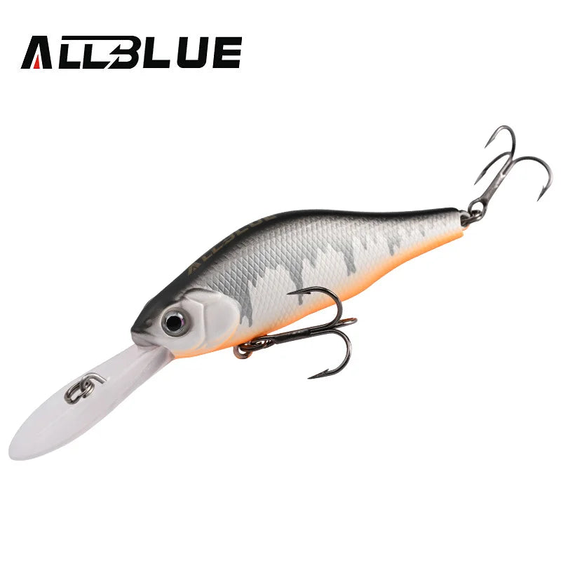 ALLBLUE HUNCH 70SP DR Professional Fishing Lure 70mm 10g Suspend Wobbler Minnow Depth 1.5-2m Bass Pike Artificial Bait Tackle