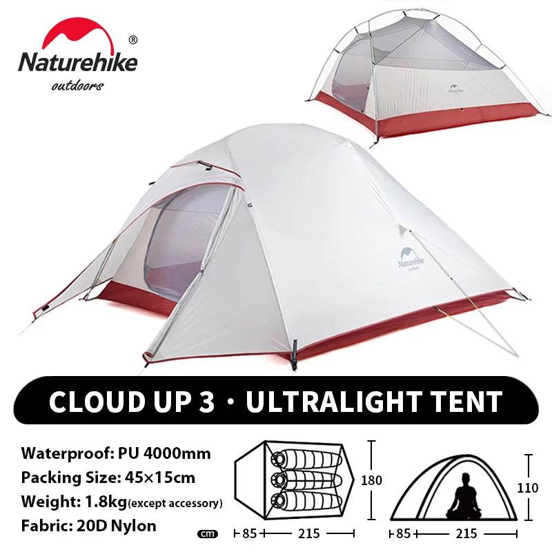 Naturehike Cloud Up 3 Ultralight Tent - Fish & Cheaps | Fishing & Outdoor Gear
