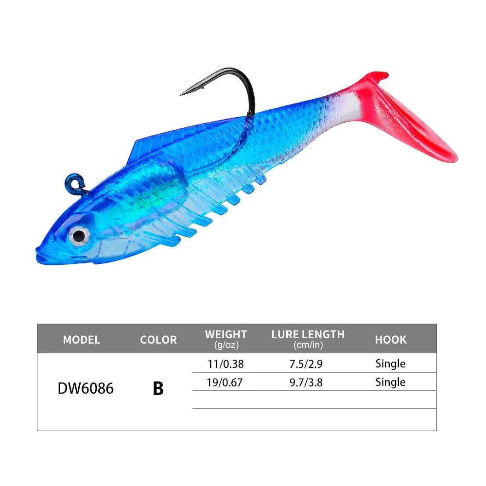 PROBEROS T Tail Soft Lure – Premium Jig Hook - Fish & Cheaps | Fishing & Outdoor Gear