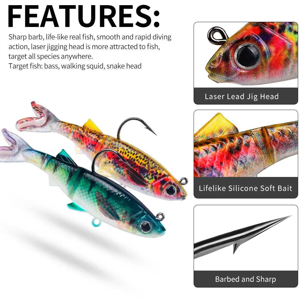 PROBEROS Soft Lure Jig – Versatile Artificial Bait - Fish & Cheaps | Fishing & Outdoor Gear