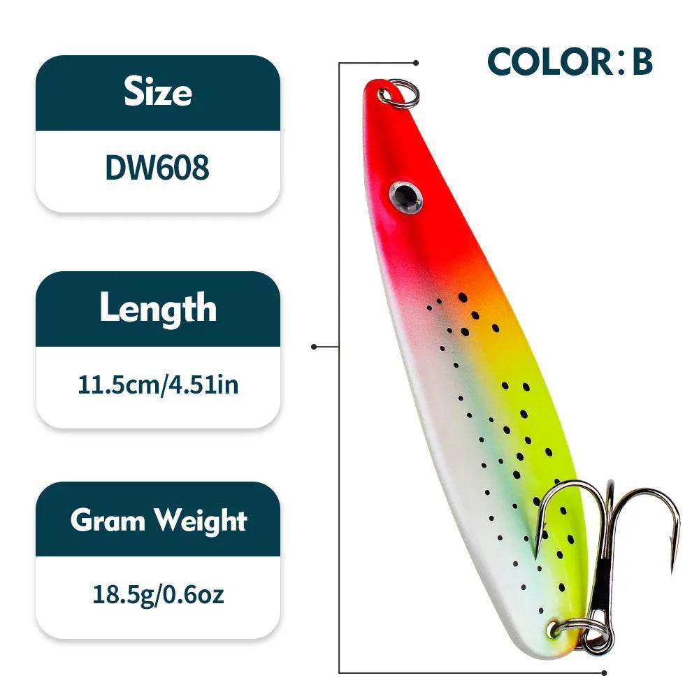 PROBEROS Metal Spinner Spoon | 11.5cm Hard Bait - Fish & Cheaps | Fishing & Outdoor Gear