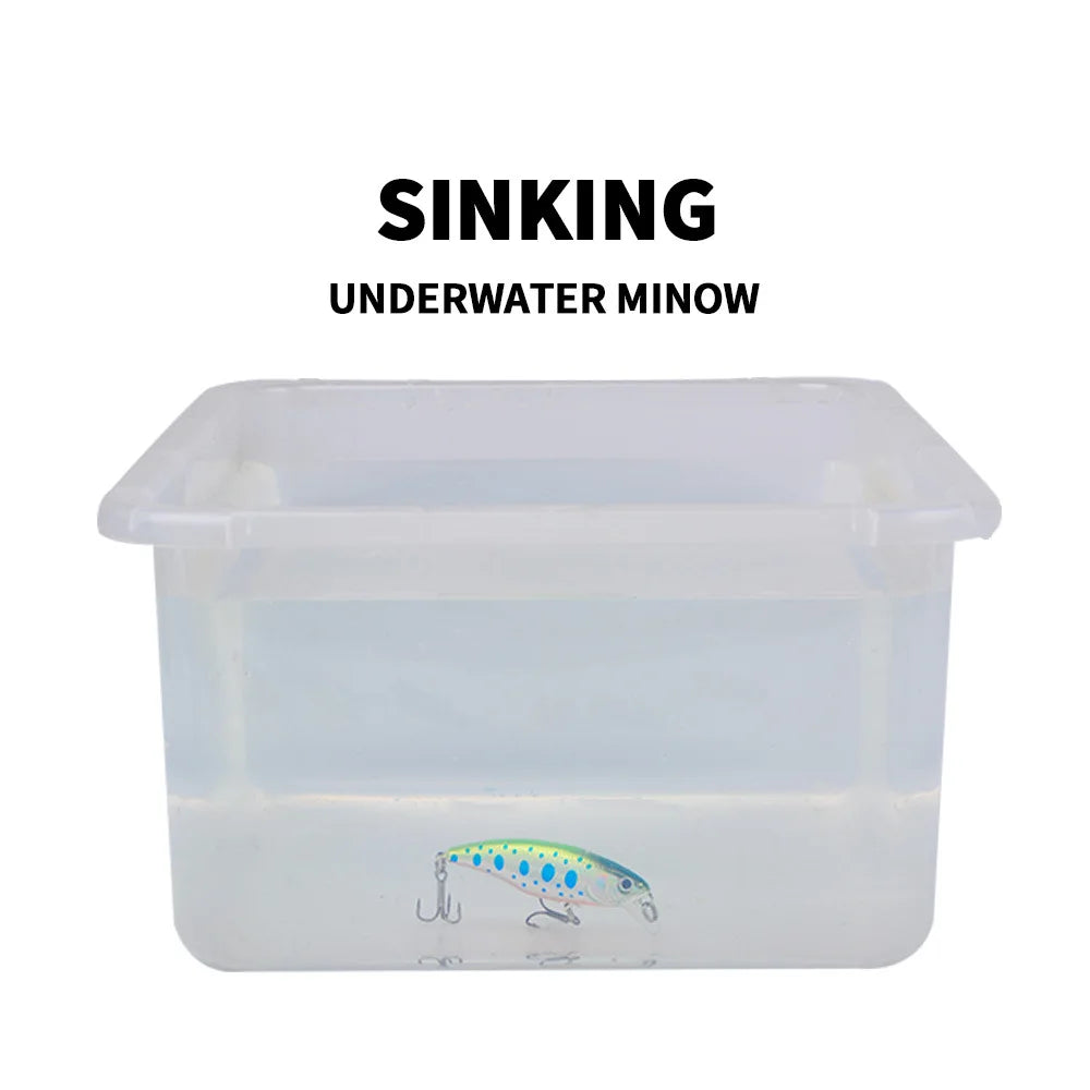 Mini Sinking Minnow Wobblers Fishing Lures 5.7cm 4.5g Trout Artificial Plastic Hard Bait Jerkbait Crankbait Bass Fishing Tackle