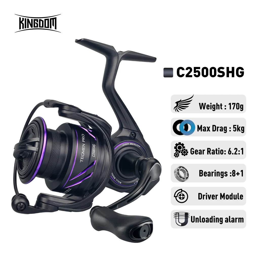 Kingdom Tegmen Pro 6.2:1 Spinning Fishing Reel - Fish & Cheaps | Fishing & Outdoor Gear