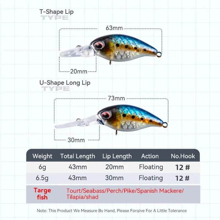 KINGDOM Floating Minnow Crankbait Lure - Fish & Cheaps | Fishing & Outdoor Gear
