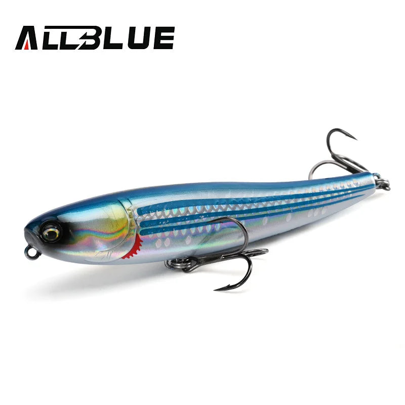 ALLBLUE BULLET MULLET 80mm/100mm Topwater Pencil Surface Walker Floating Fishing Lure Walk The Dog Saltwater Bass Hard Bait