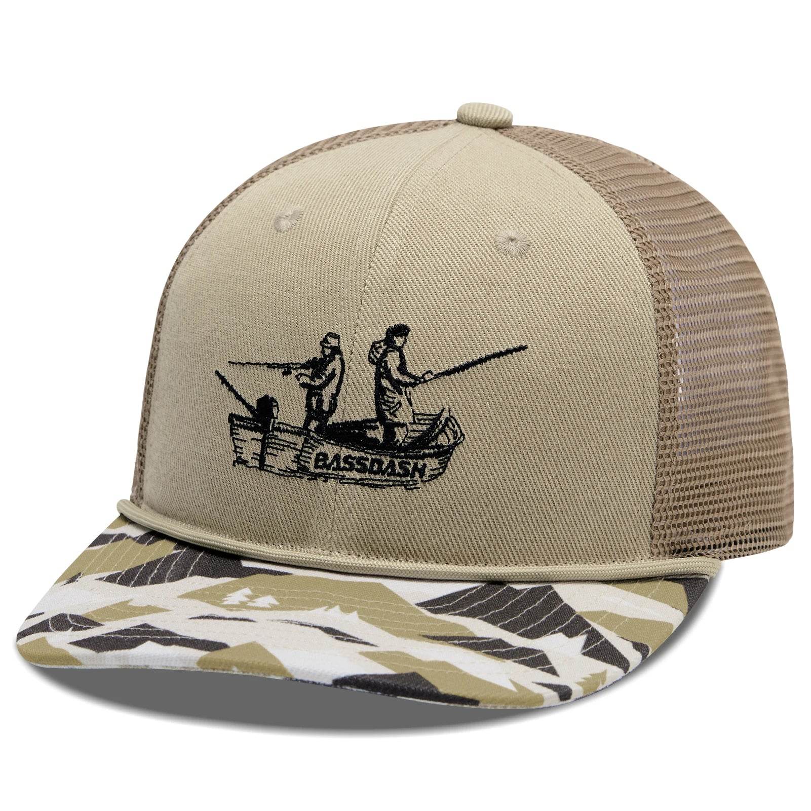 BASSDASH Camo Rope Trucker Hat - Fish & Cheaps | Fishing & Outdoor Gear
