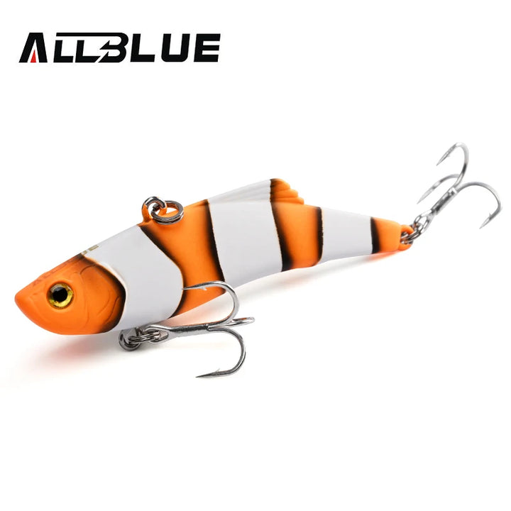 ALLBLUE Silent VIB Sinking Fishing Lure 8g 18g Hard Solid Wobbler Plastic Vibration Trout Bass Pike Artificial Winter Ice Bait