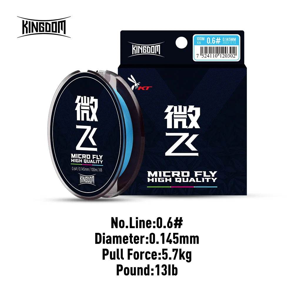 Kingdom Micro Fly MX T4/T8 PE Braided Fishing Line - Fish & Cheaps | Fishing & Outdoor Gear