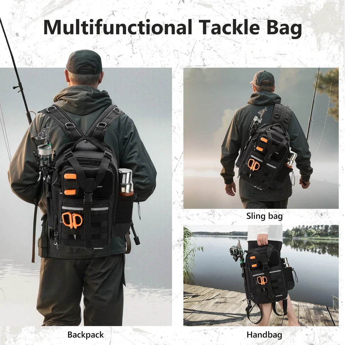 BASSDASH Convertible Tackle Sling Pack - Fish & Cheaps | Fishing & Outdoor Gear