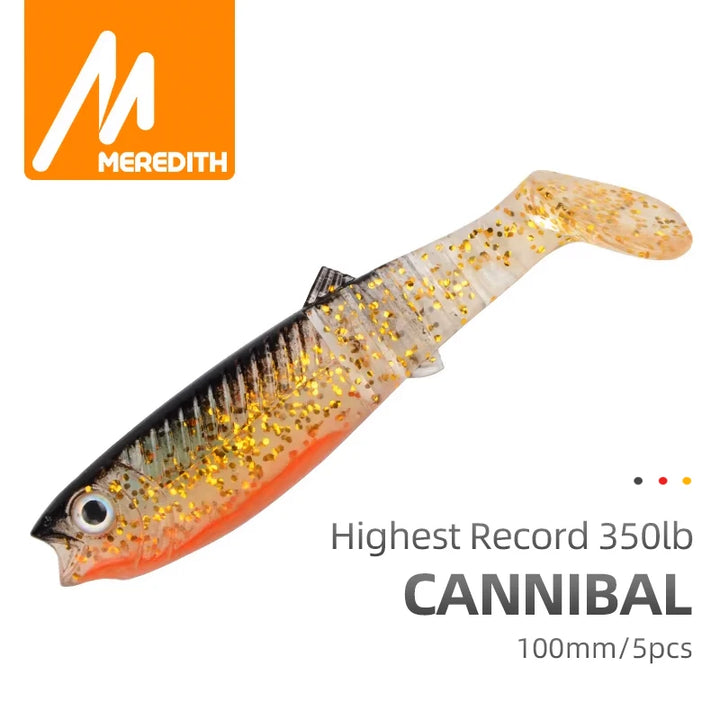 MEREDITH 5PCS 10.5g 10cm Lures Fishing Lures soft Fishing Baits Cannibal Soft Lures Shads Fishing Fish JX62-10