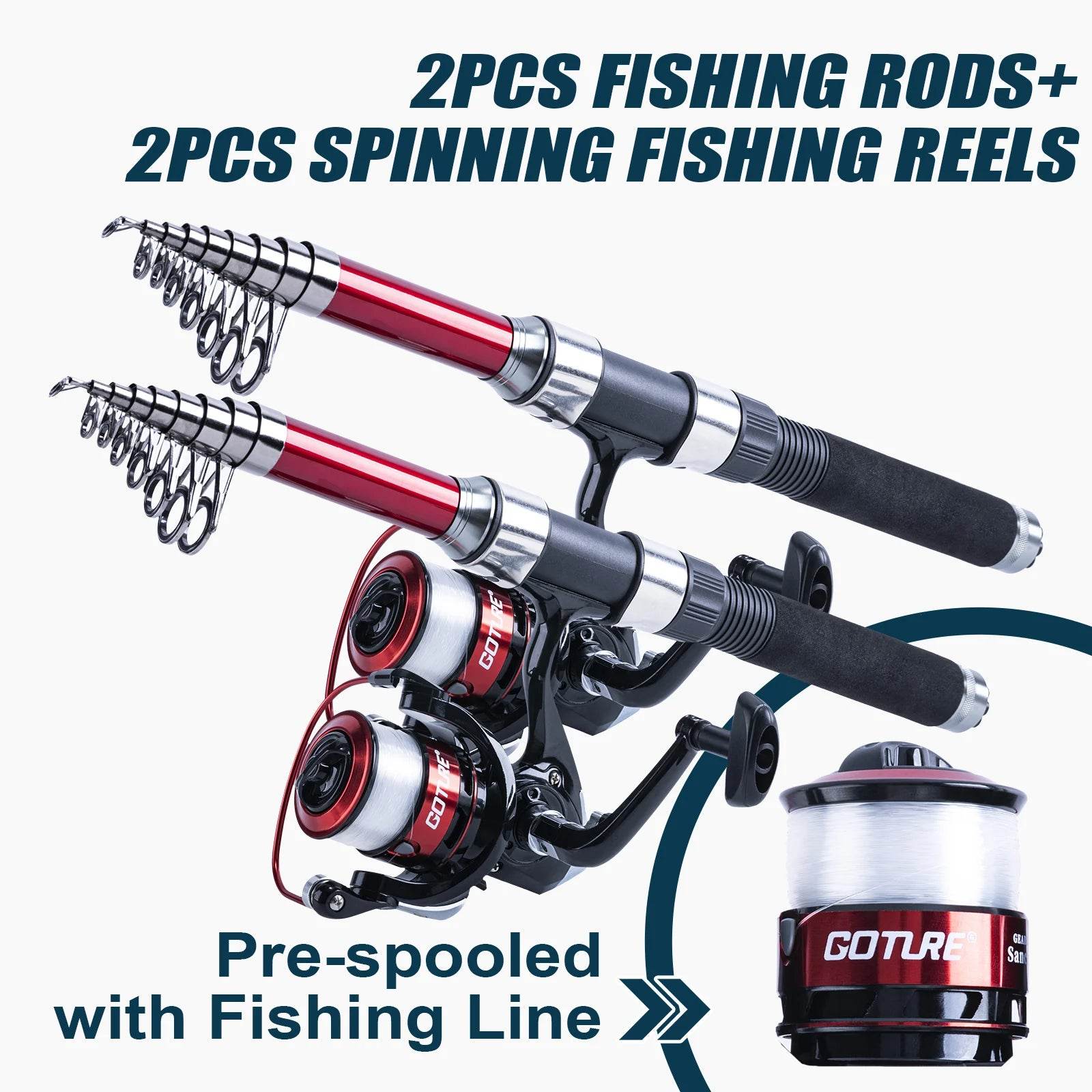 Goture Carbon Telescopic Fishing Rod & Reel Combo Kit - Fish & Cheaps | Fishing & Outdoor Gear