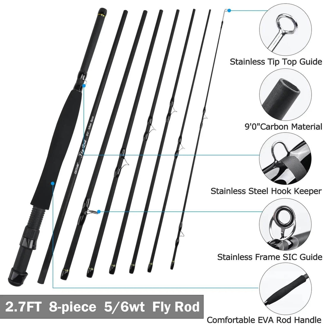 Goture #5/6 Travel Fly Rod – Premium Ultralight Precision - Fish & Cheaps | Fishing & Outdoor Gear