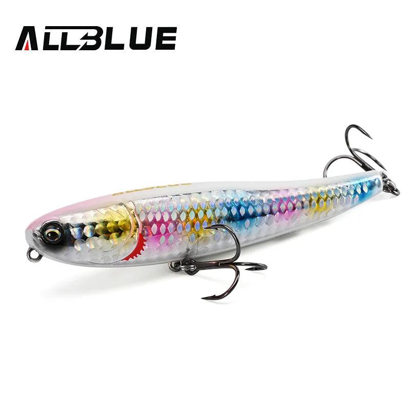 ALLBLUE BULLET MULLET 80mm/100mm Topwater Pencil Surface Walker Floating Fishing Lure Walk The Dog Saltwater Bass Hard Bait