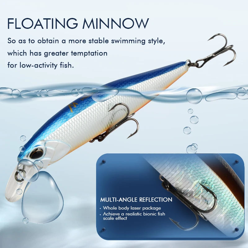 MEREDITH JERK MINNOW 100F 14g Floating Wobbler