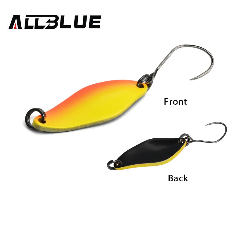 BLUX Fishing Lure 2.4g Mini Metal Spoon Area Trout Colorful Brass Copper Bait Freshwater Stream Tackle for Chub Perch Salmon