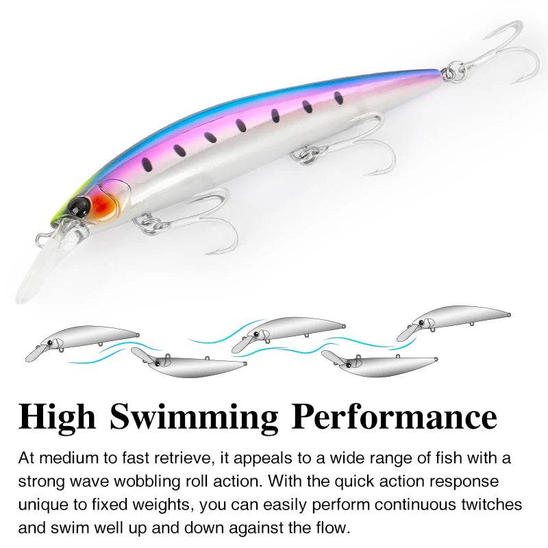TSURINOYA WIZARD 110S Heavy Casting Minnow Lure - Fish & Cheaps | Fishing & Outdoor Gear