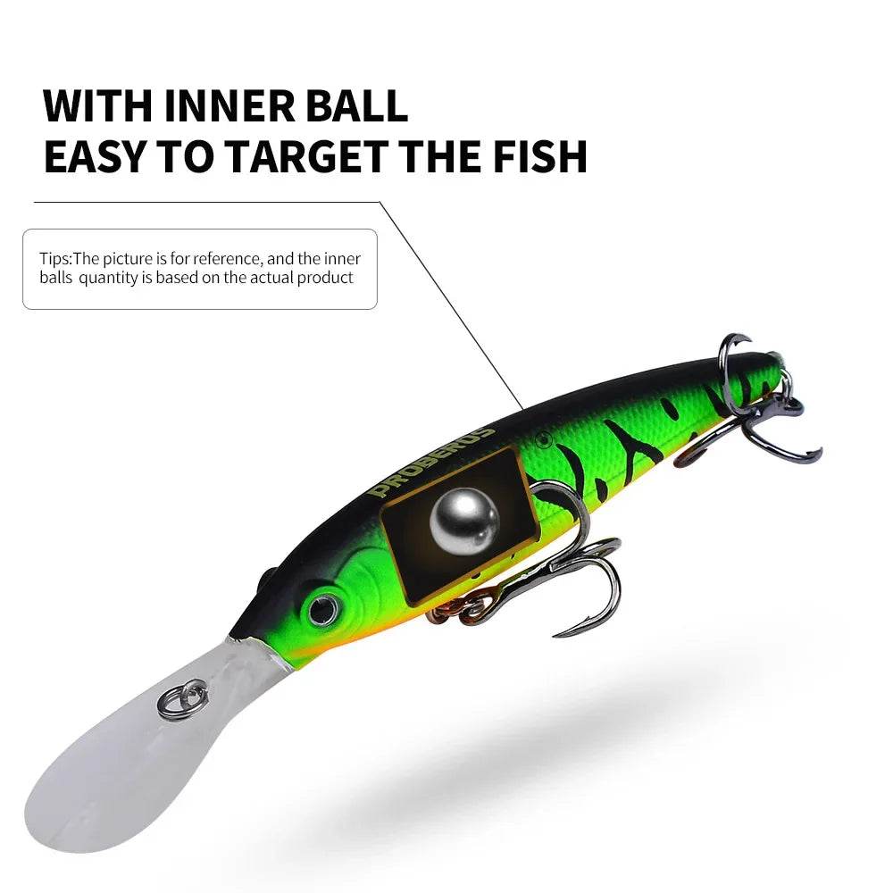 PROBEROS Topwater Minnow Bait – Realistic Floating Hard Lure - Fish & Cheaps | Fishing & Outdoor Gear
