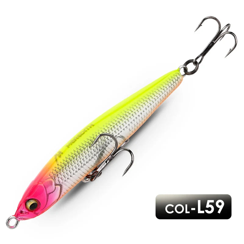 MEREDITH Fishing Lure Pencil Wobblers Hard Bait Sinking Fishing Wobbler  Artificial Lure Saltwater Lures For Pike Bass