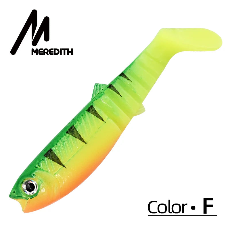 MEREDITH 10PCS 5.5g 8cm Lures Fishing Lures Artificial soft Fishing Baits Cannibal Fishing Fish Soft Lures Shads  JX62-08