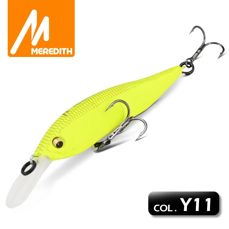 MEREDITH X-NANAHAN+1 Fishing Lures 75mm JerkMinnow Slow Singking Wobblers Bass Artificial Baits carp fishing goods MaxDepth 2.4M