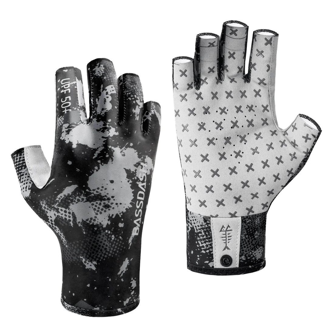 BASSDASH 3/4 Finger UPF 50+ Sun Gloves - Fish & Cheaps | Fishing & Outdoor Gear