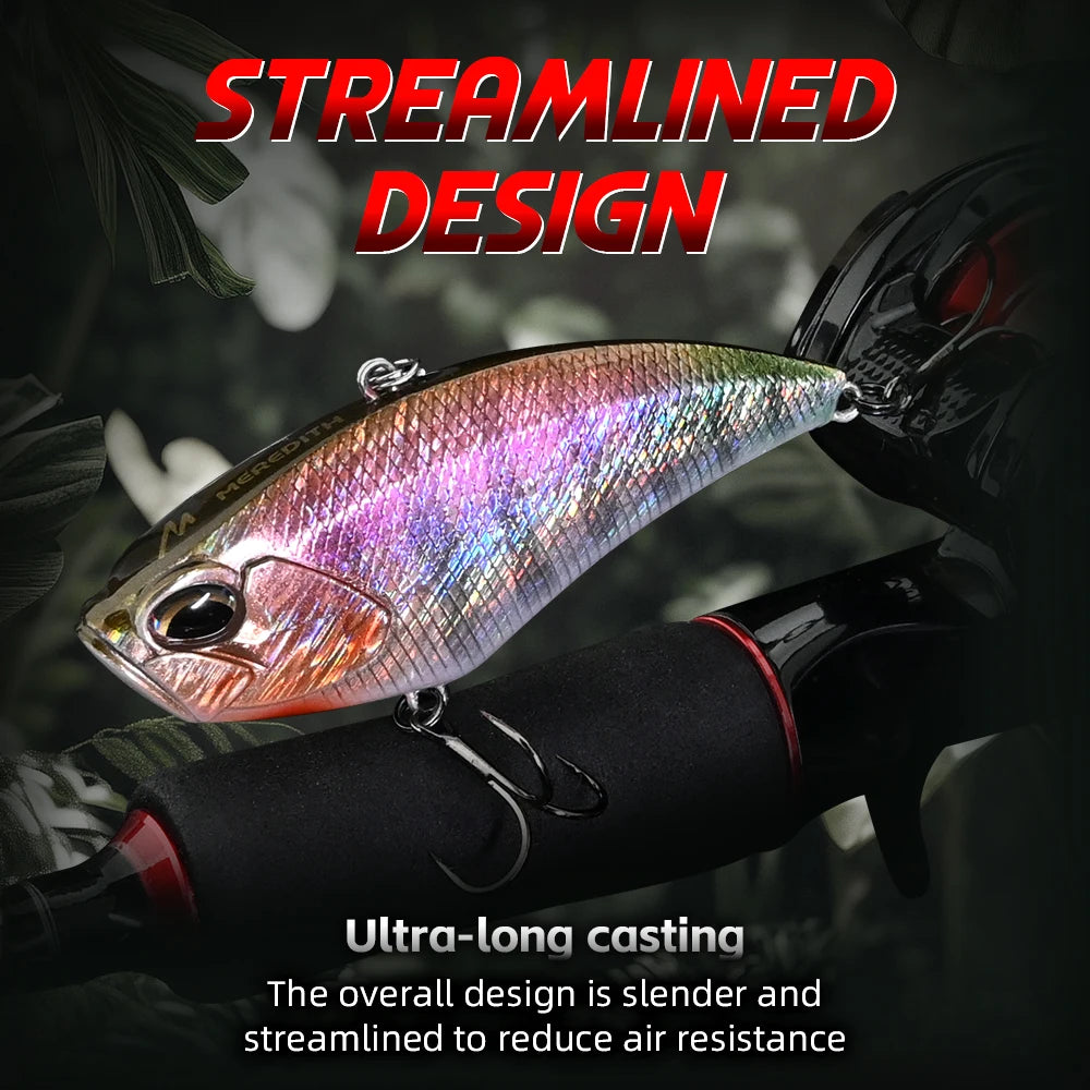 MEREDITH Lipless Crankbait Vibe lure 85mm 24g Wobblers Fishing lure  Sinking Artificial Baits Bass Pike Crap Perch