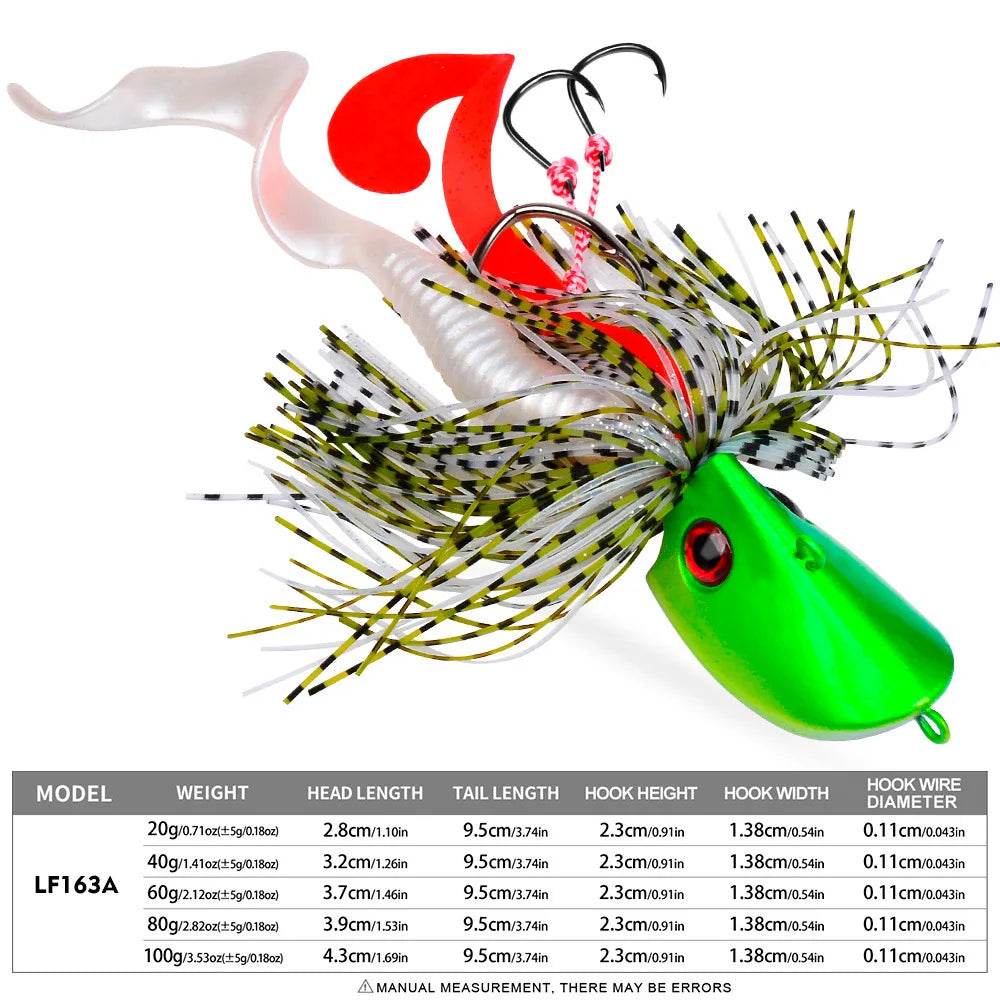 PROBEROS Big Head Jig – Rolling Tail Soft Bait Lure - Fish & Cheaps | Fishing & Outdoor Gear