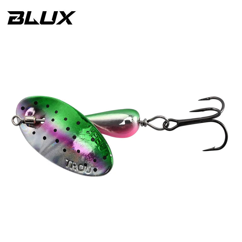 BLUX AR-S Blade Rotating Spinner 3.5g Metal Lure Brass Hard Artificial Spoon Bait Copper Freshwater Creek Trout Fishing Tackle