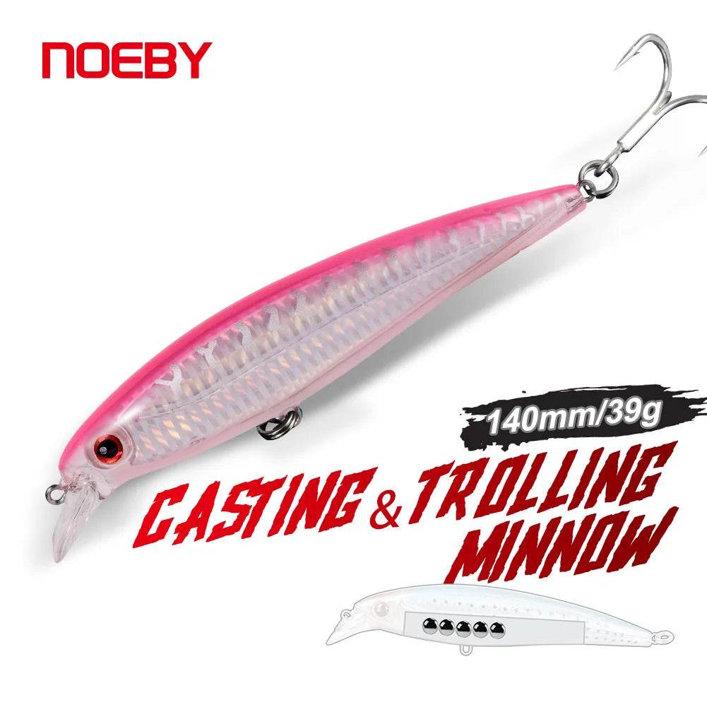 NOEBY 140mm Trolling Long Casting Minnow - Fish & Cheaps | Fishing & Outdoor Gear