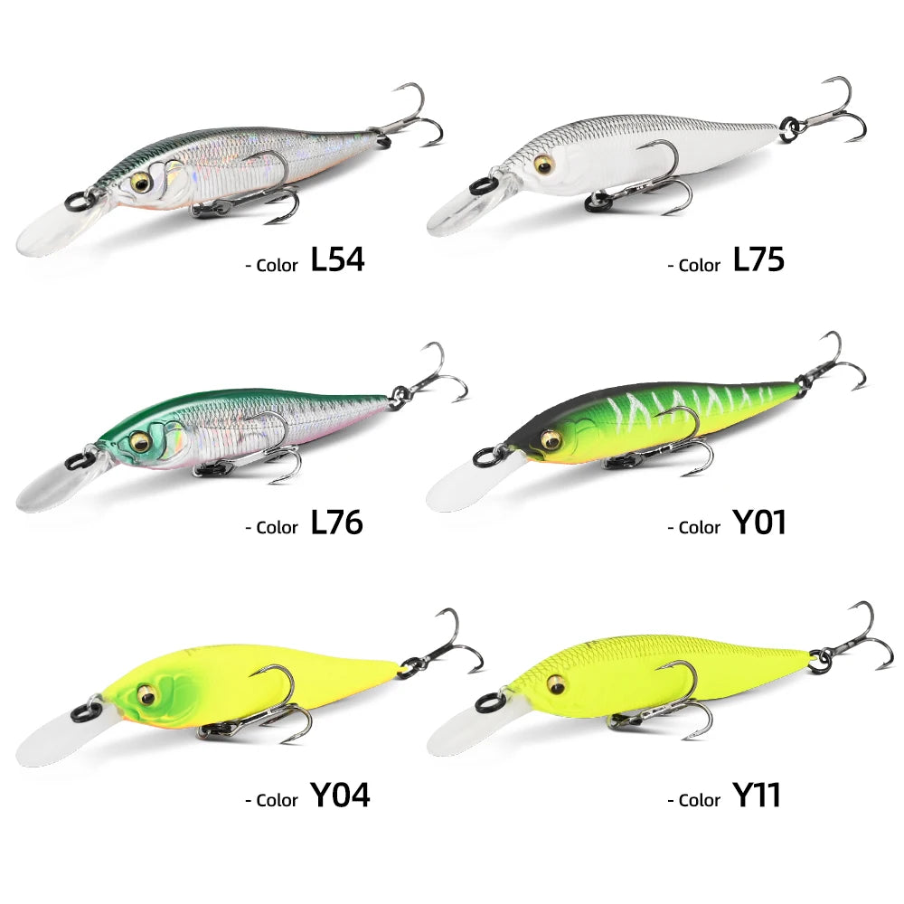 MEREDITH X-NANAHAN+1 Fishing Lures 75mm JerkMinnow Slow Singking Wobblers Bass Artificial Baits carp fishing goods MaxDepth 2.4M