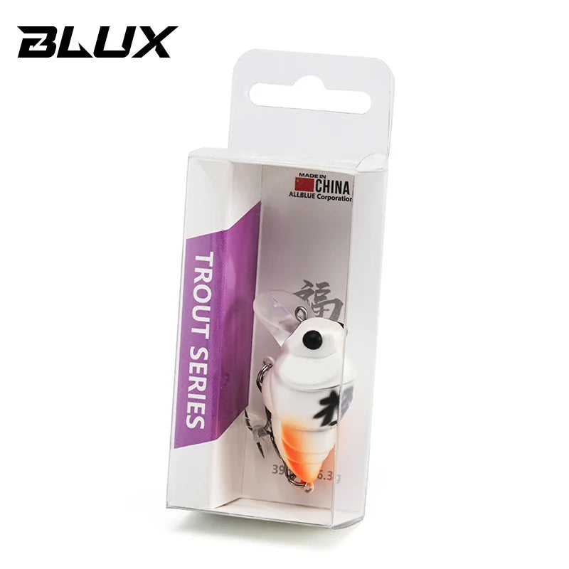 BLUX Cicada Fishing Lure 39mm 6.3g Insect Floating Crankbait BFS Shallow Rolling Crank Freshwater Bass Perch Trout Bait Tackle