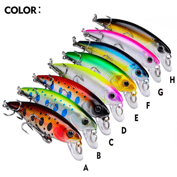 Mini Sinking Minnow Wobblers Fishing Lures 5.7cm 4.5g Trout Artificial Plastic Hard Bait Jerkbait Crankbait Bass Fishing Tackle