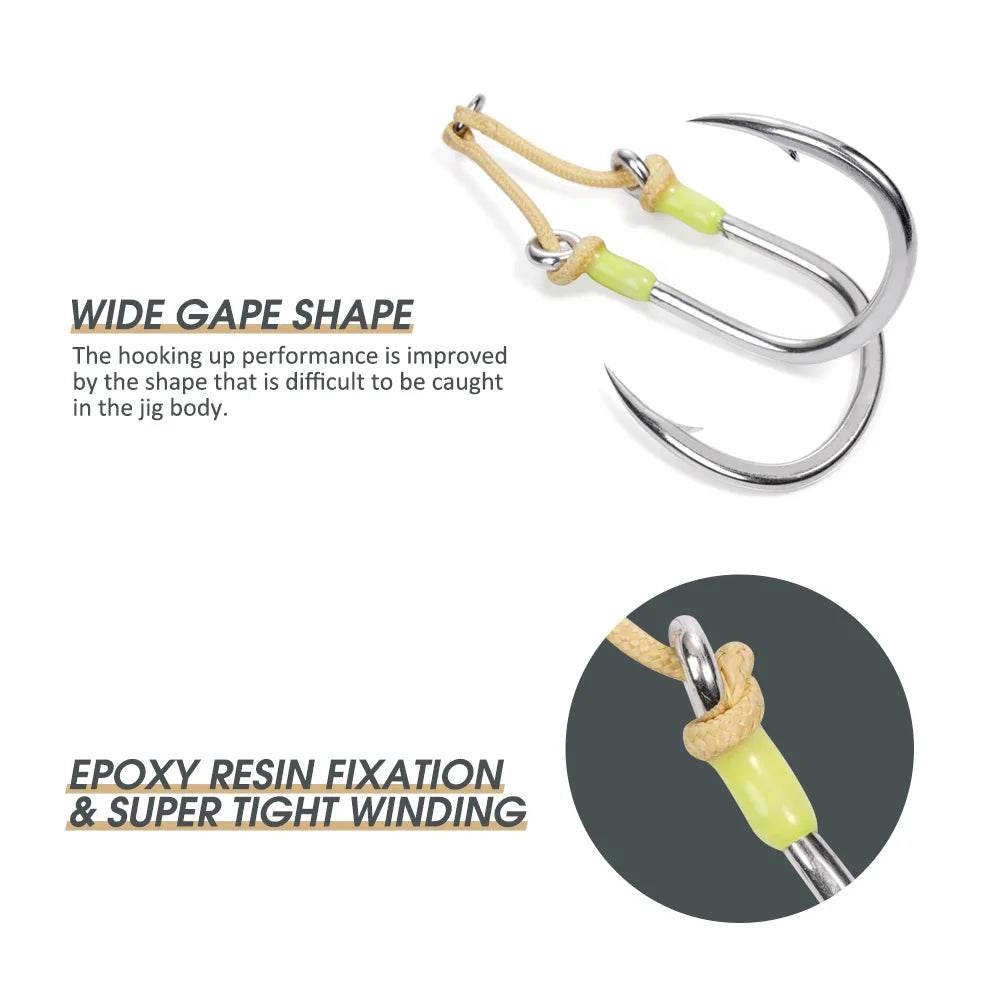 Noeby Heavy Duty Twin Assist Hook - Fish & Cheaps | Fishing & Outdoor Gear