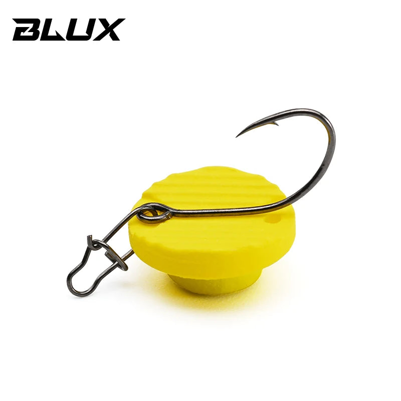 The BLUX BUTTON Area Trout Disc-like Vertical Fishing Lure 13mm 1.5g Sinking ABS Brass Deka Spoon Bung Artificial Bait Tackle