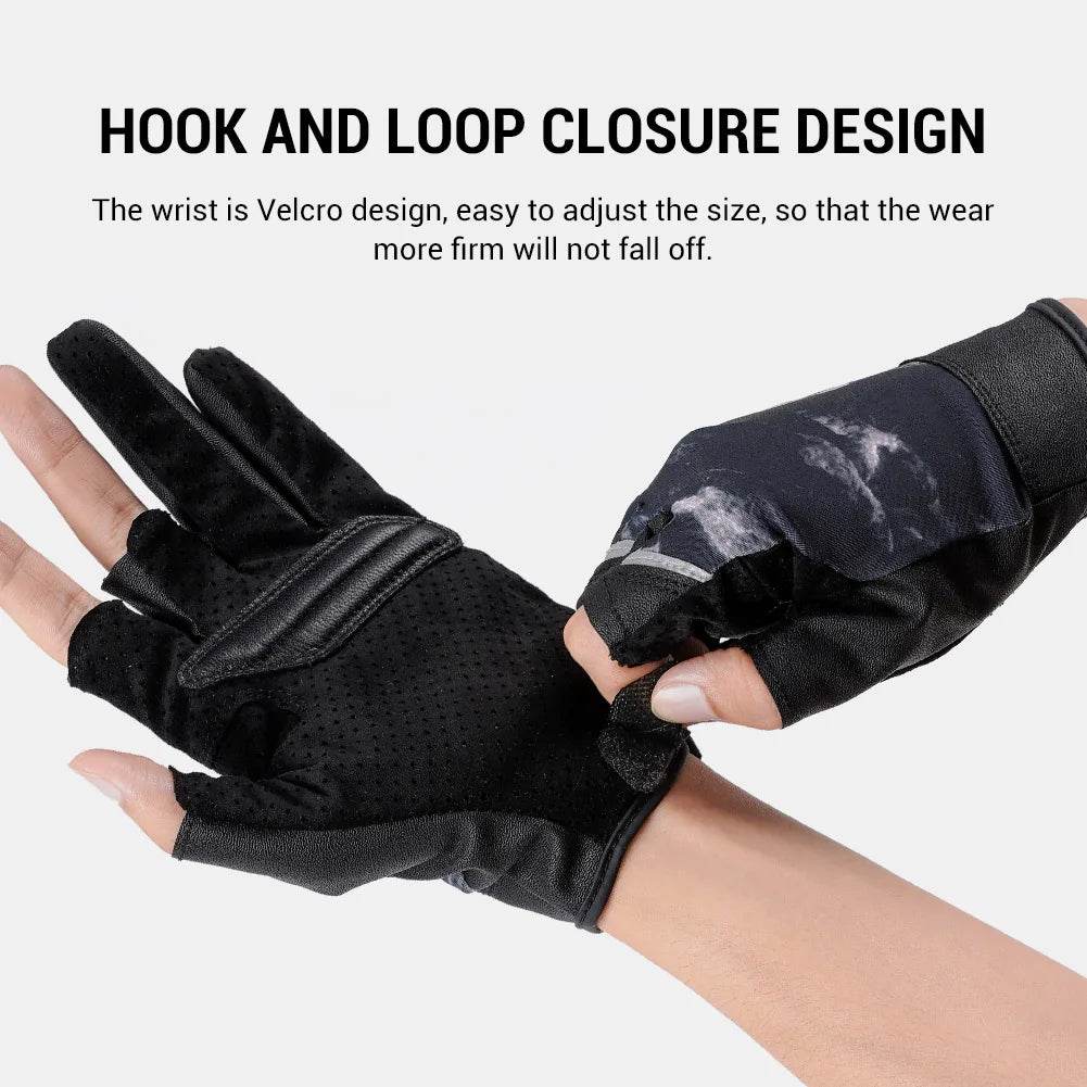 Noeby 3 Half-Finger Fishing Gloves – UPF50+ Anti-Slip - Fish & Cheaps | Fishing & Outdoor Gear