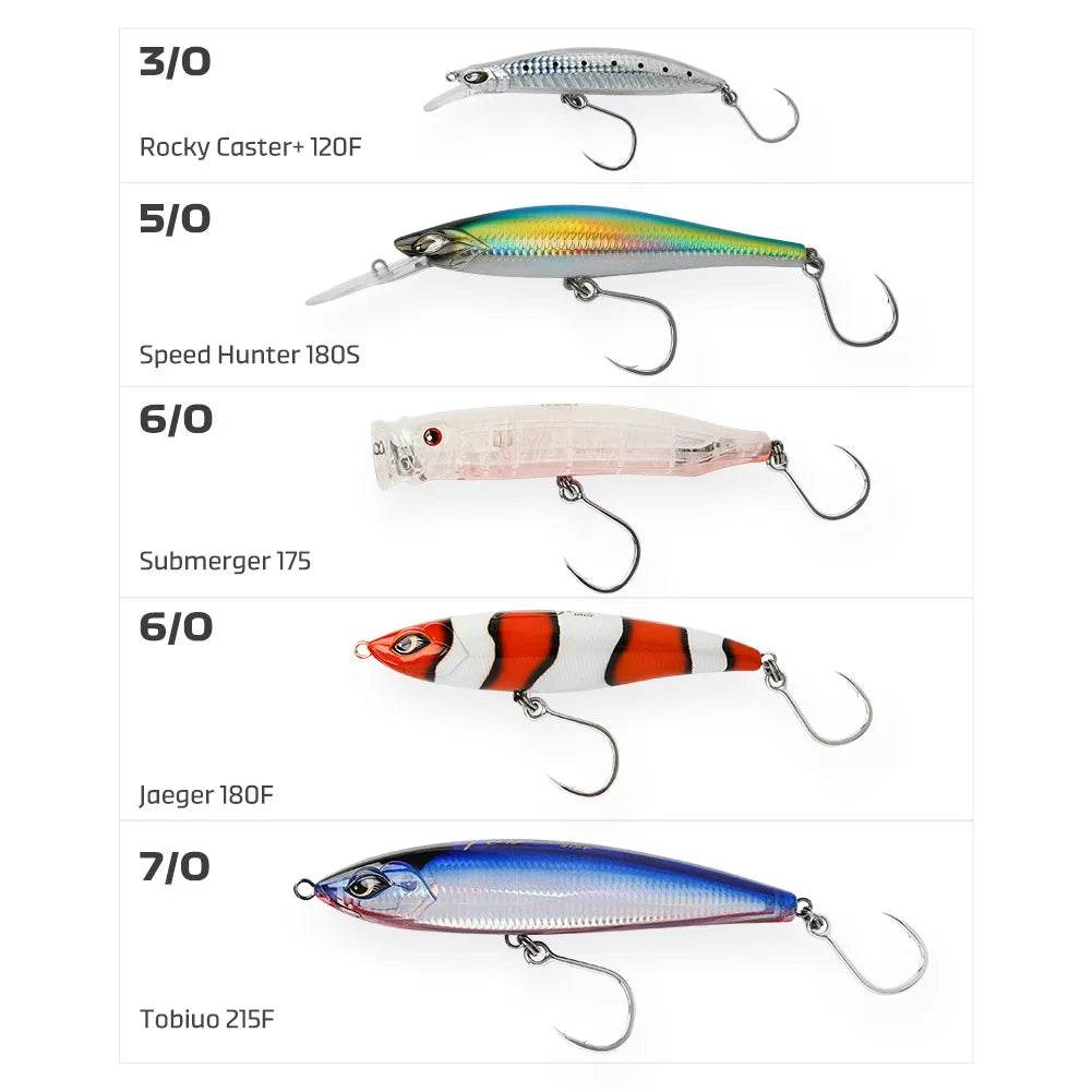 NOEBY Inline Single Big Game Hooks - Fish & Cheaps | Fishing & Outdoor Gear