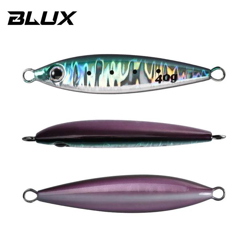 BLUX Blade Shotel Casting Jig 30g 40g 60g Metal Jigging Spoon Spanish Mackerel Bass Off Shore Artificial Bait Saltwater Tackle