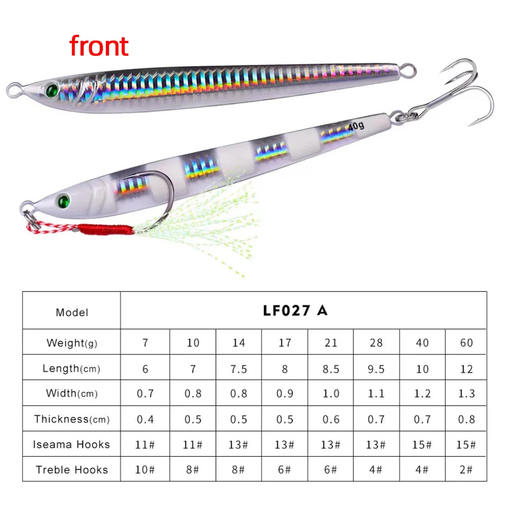 PRO BEROS Metal Jig Bait Weight 80-100g Trolling hard bait bass fishing tackle trout diving bait Sea Fishing Lures Pesca