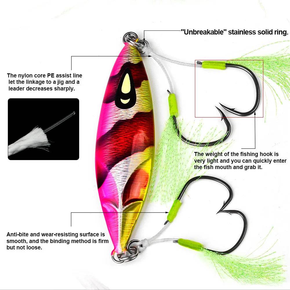 PROBEROS Jig Tail Assist Hooks: High Carbon, Ultra Reliable - Fish & Cheaps | Fishing & Outdoor Gear