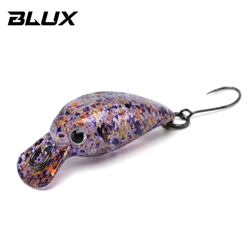 BLUX JUMP 1.9g 25mm Mini Crankbait Wobbler Trout Fishing Lure Freshwater Minnow Crank Artificial Hard Bait Fishing Tackle