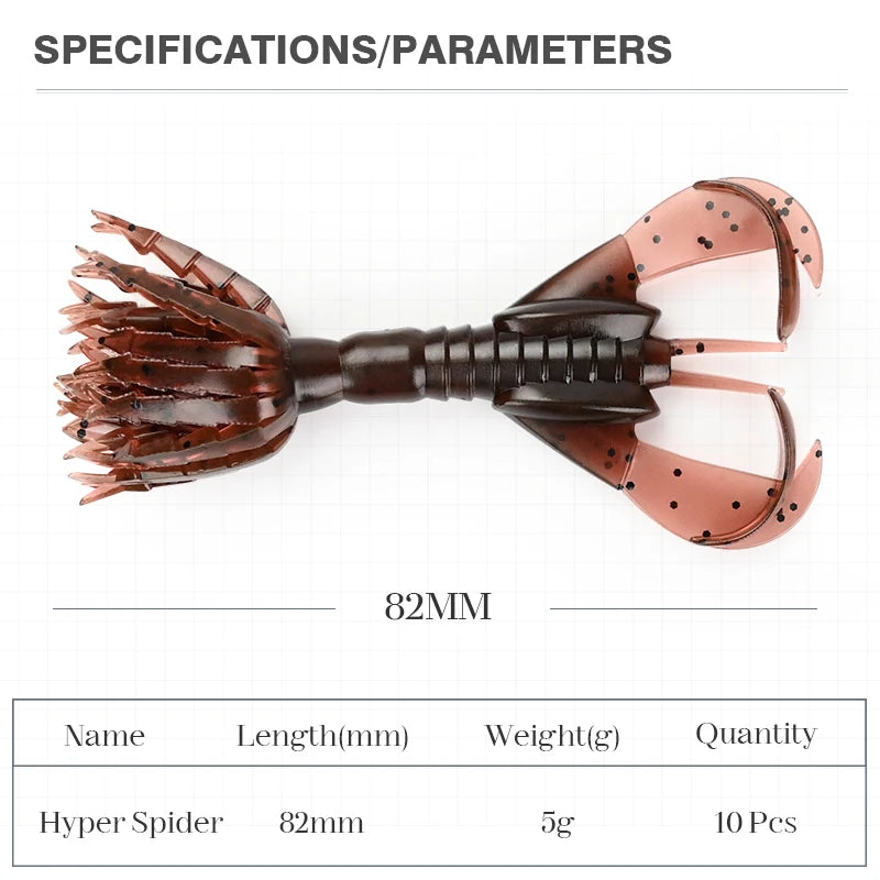 MEREDITH HYPER SPIDER Super Powerful Skirted Finesse Bait