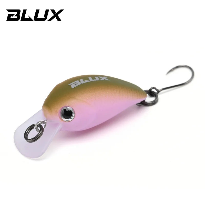BLUX JUMP 1.9g 25mm Mini Crankbait Wobbler Trout Fishing Lure Freshwater Minnow Crank Artificial Hard Bait Fishing Tackle