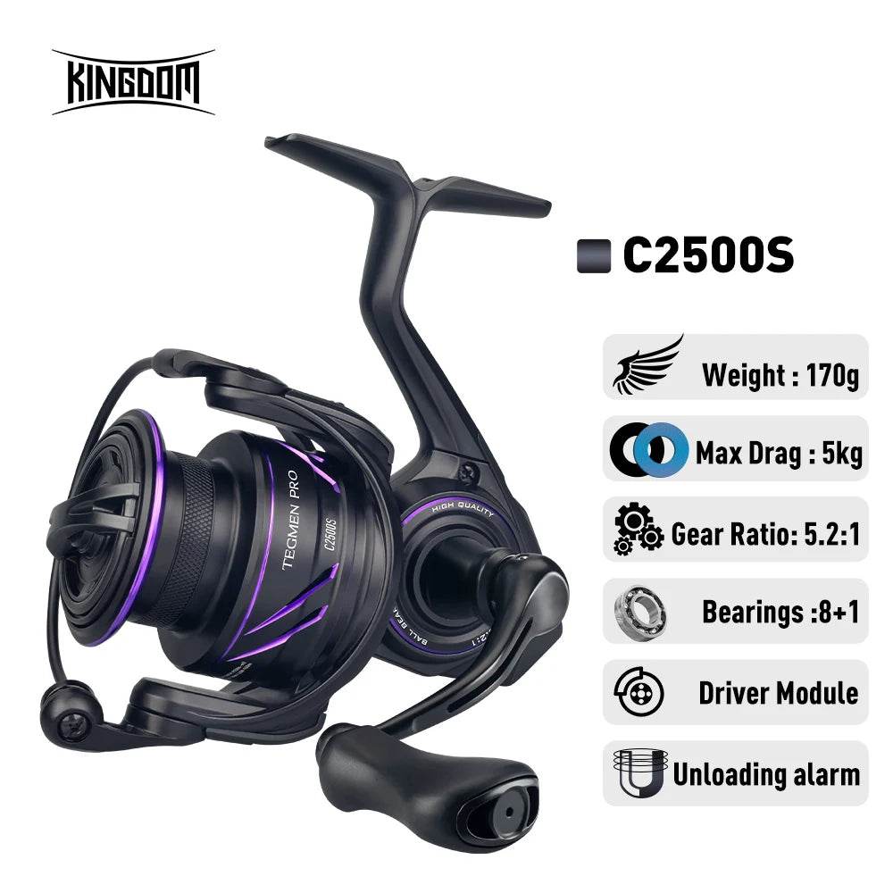 Kingdom Tegmen Pro 6.2:1 Spinning Fishing Reel - Fish & Cheaps | Fishing & Outdoor Gear